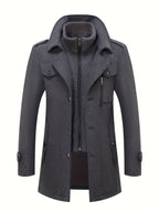 Men's Wool Blend Tweed Jacket-Jacket-Azzella London