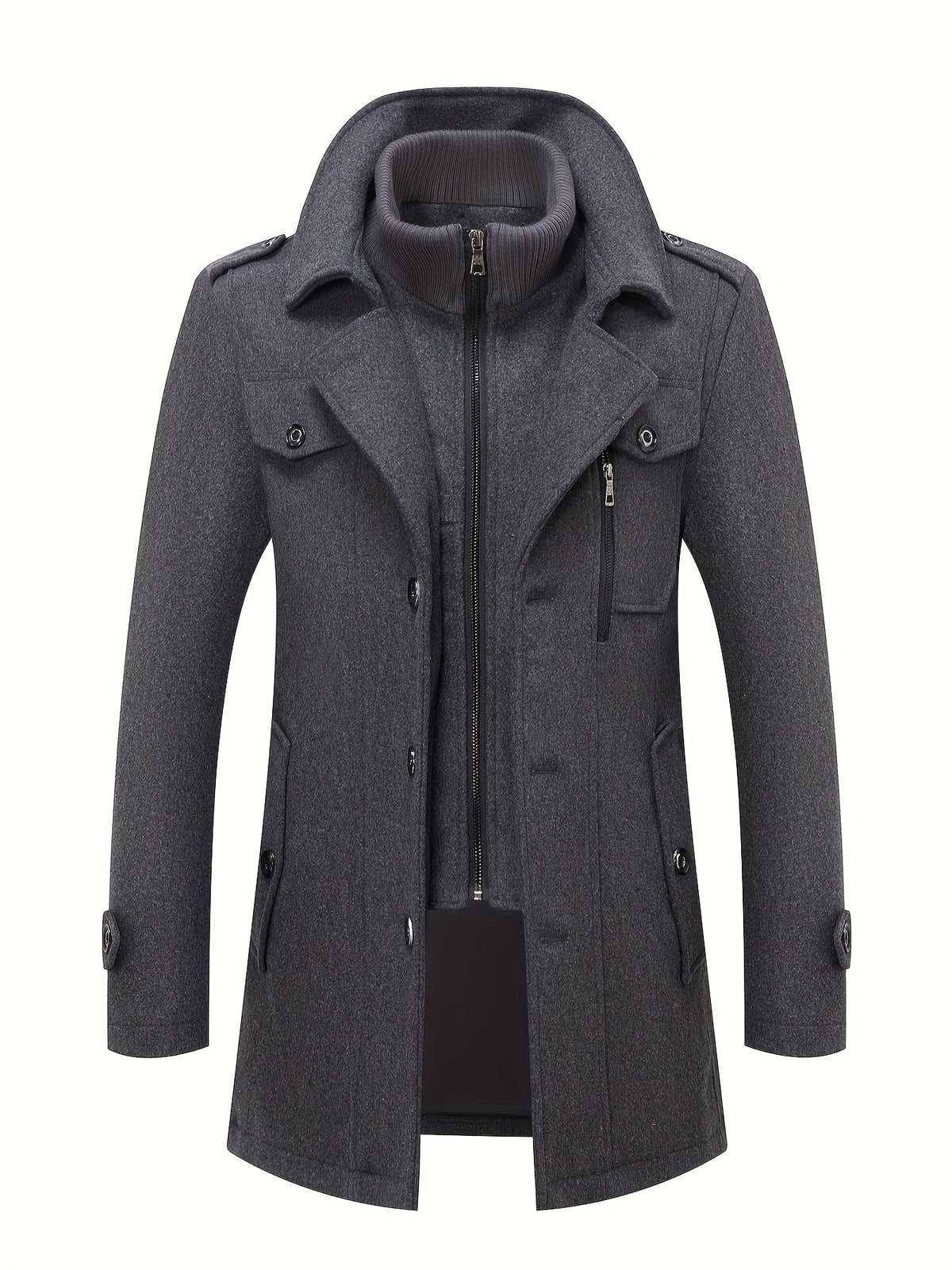Men's Wool Blend Tweed Jacket-Jacket-Azzella London