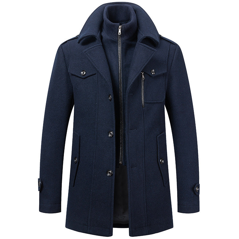 Men's Wool Blend Tweed Jacket-Jacket-Azzella London