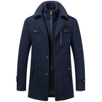 Men's Wool Blend Tweed Jacket-Jacket-Azzella London