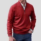 Men's Zip Collar Sweater-Azzella London