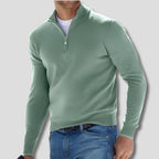 Men's Zip Collar Sweater-Azzella London