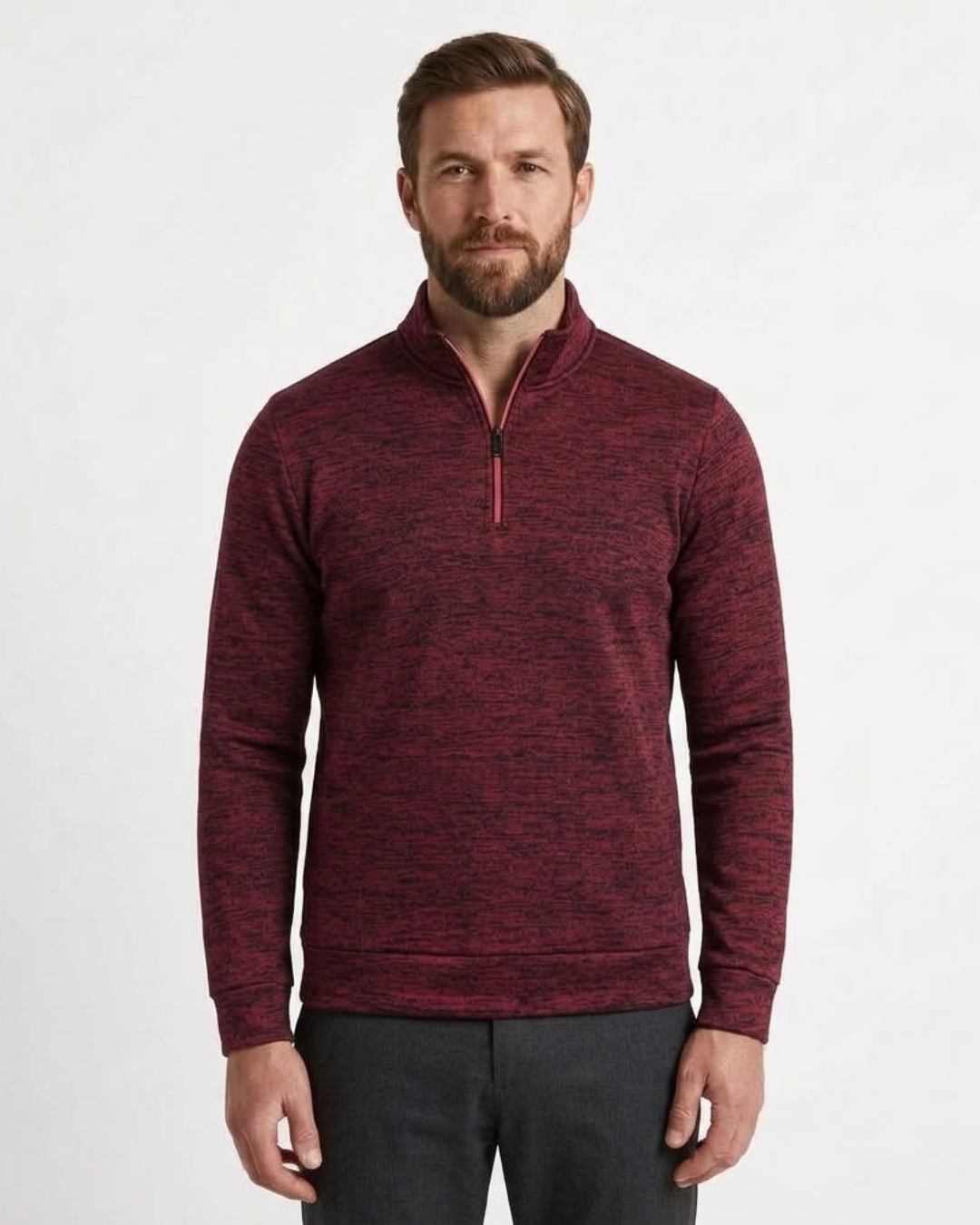 Men's Zip Neck Sweater-Azzella London