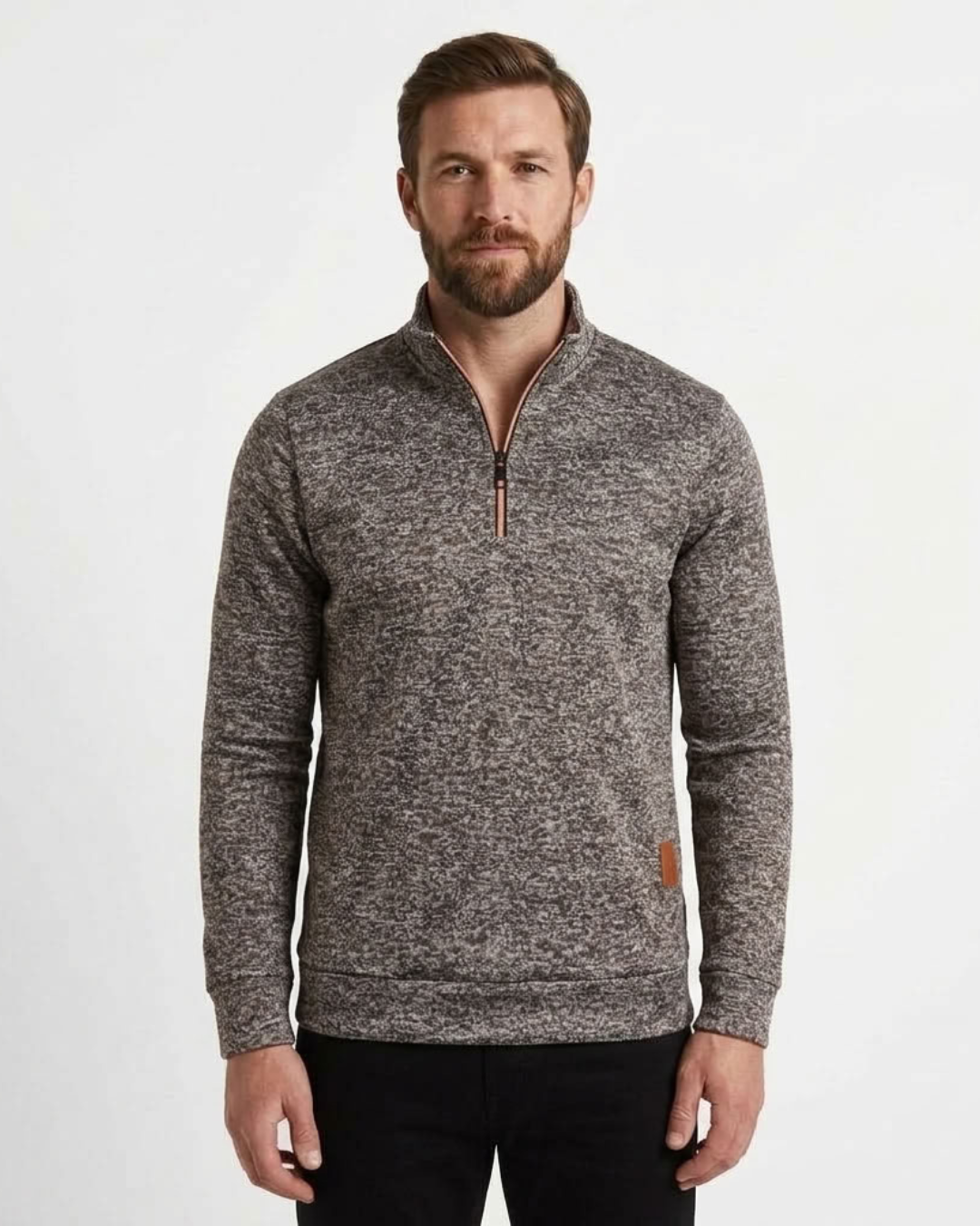 Men's Zip Neck Sweater-Azzella London