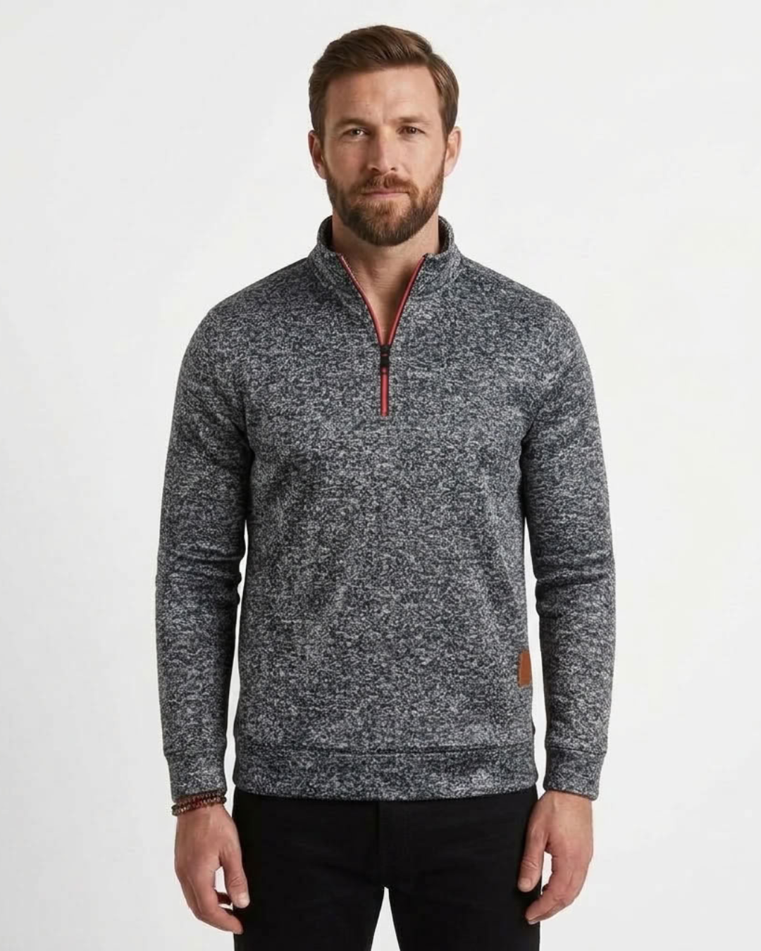 Men's Zip Neck Sweater-Azzella London