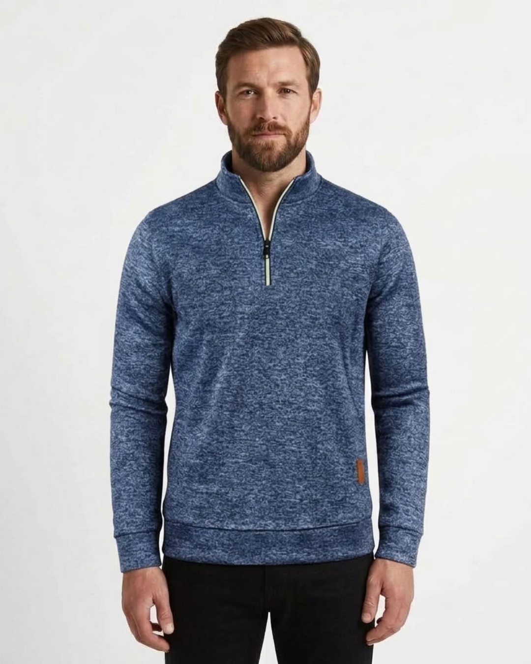 Men's Zip Neck Sweater-Azzella London