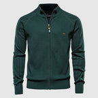 Men's Zip Slim Turtleneck Sweater-Azzella London