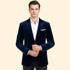 Men's Evening Velvet Blazer – Notch Lapel Smart Jacket
