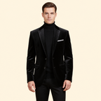 Men's Evening Velvet Blazer – Notch Lapel Smart Jacket