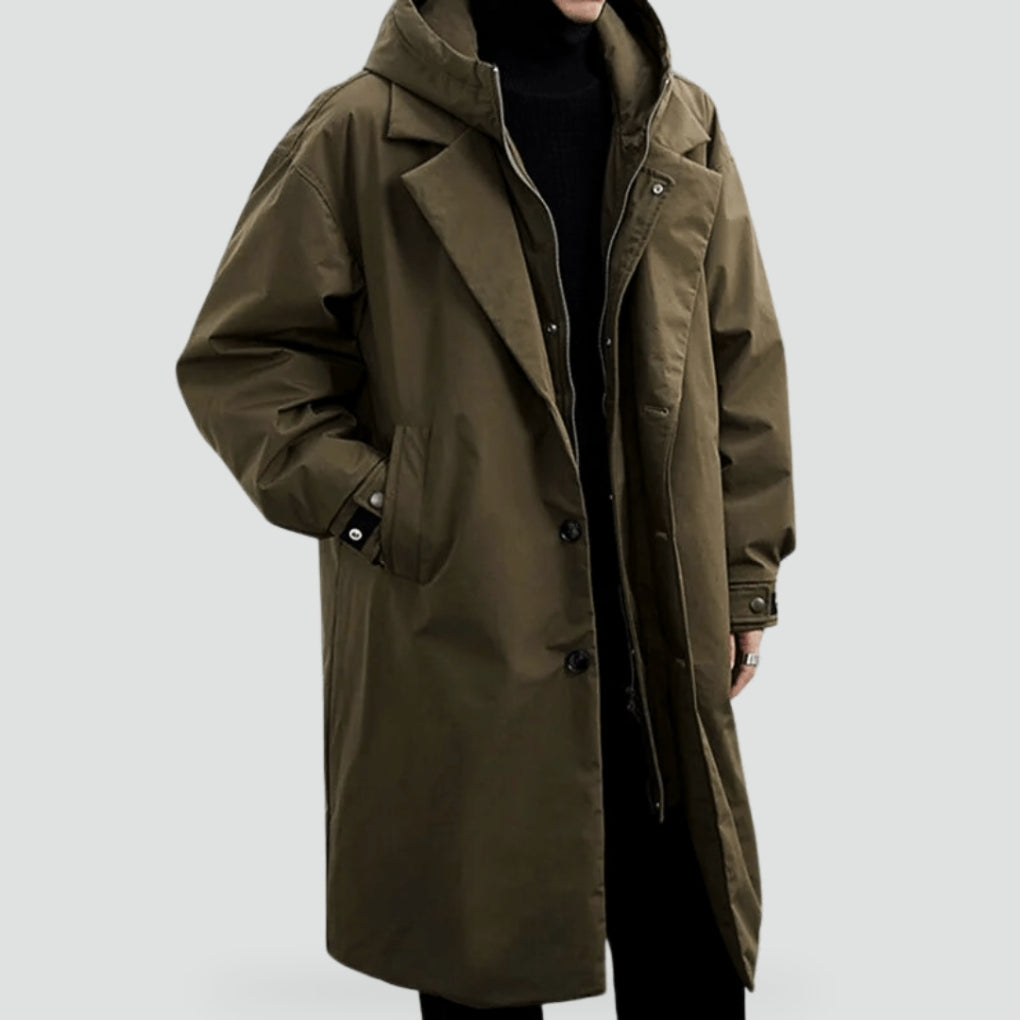 Men's Adjustable Hood Rain Jacket