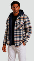 Men's Hooded Check Winter Jacket