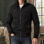Men's Fitted Ribbed Utility Jacket