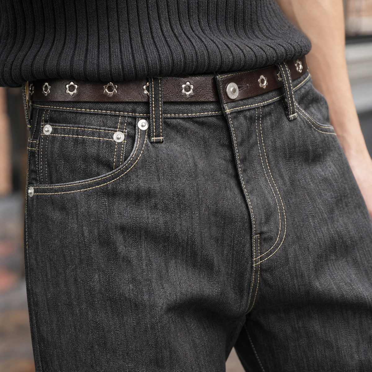 Men's Contrast Stitch Jeans