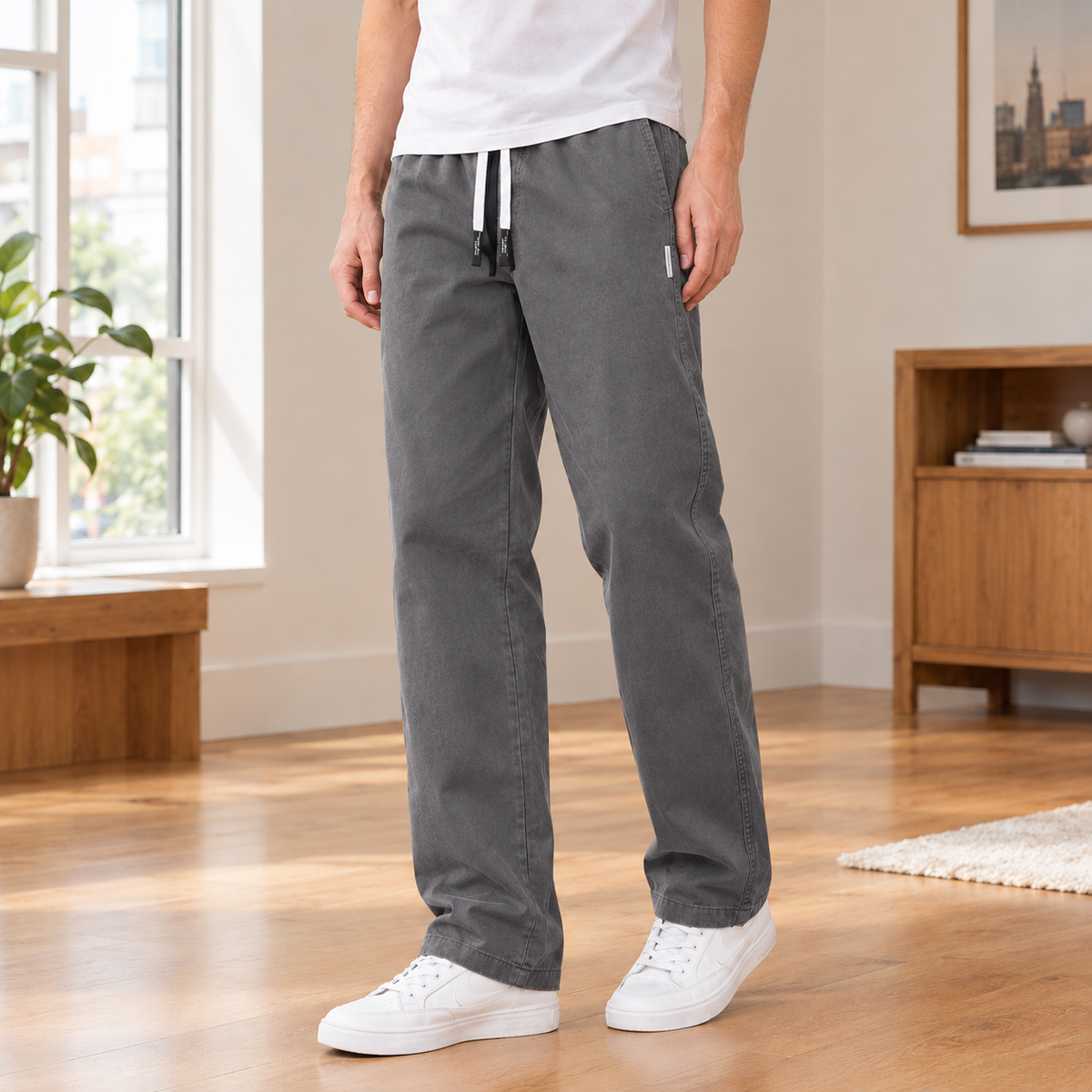 Men's Loose Straight Trousers
