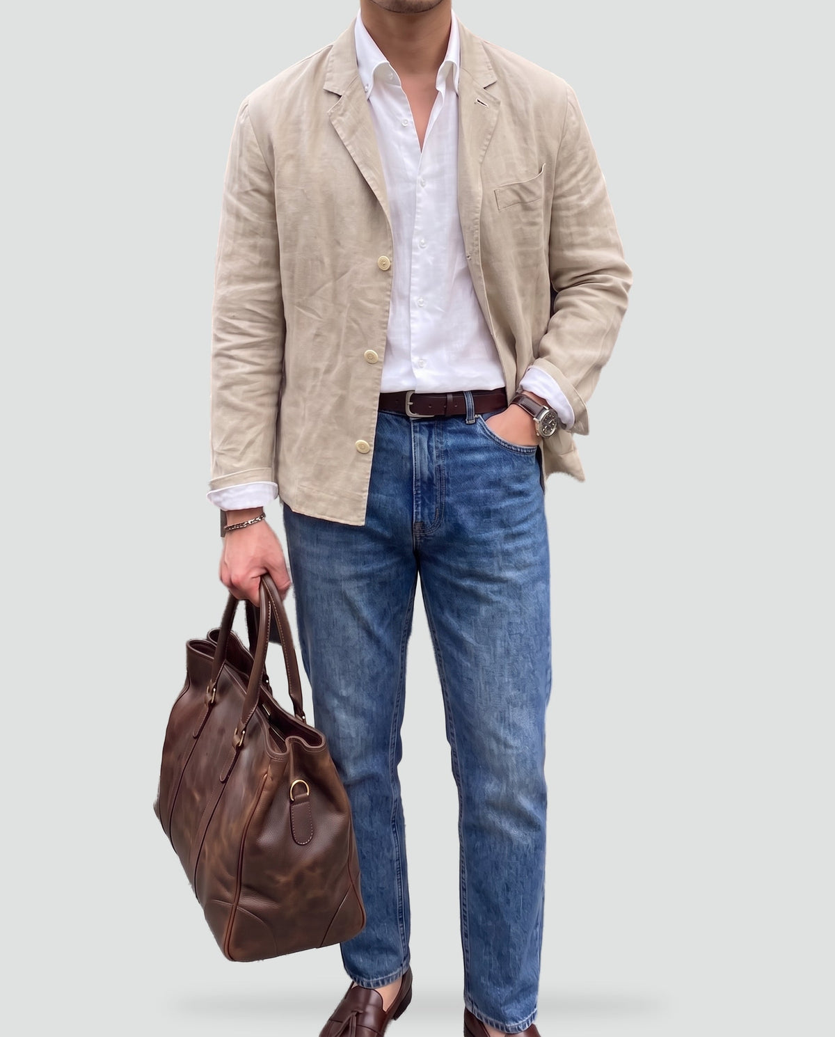 Men's Lightweight Linen Blazer
