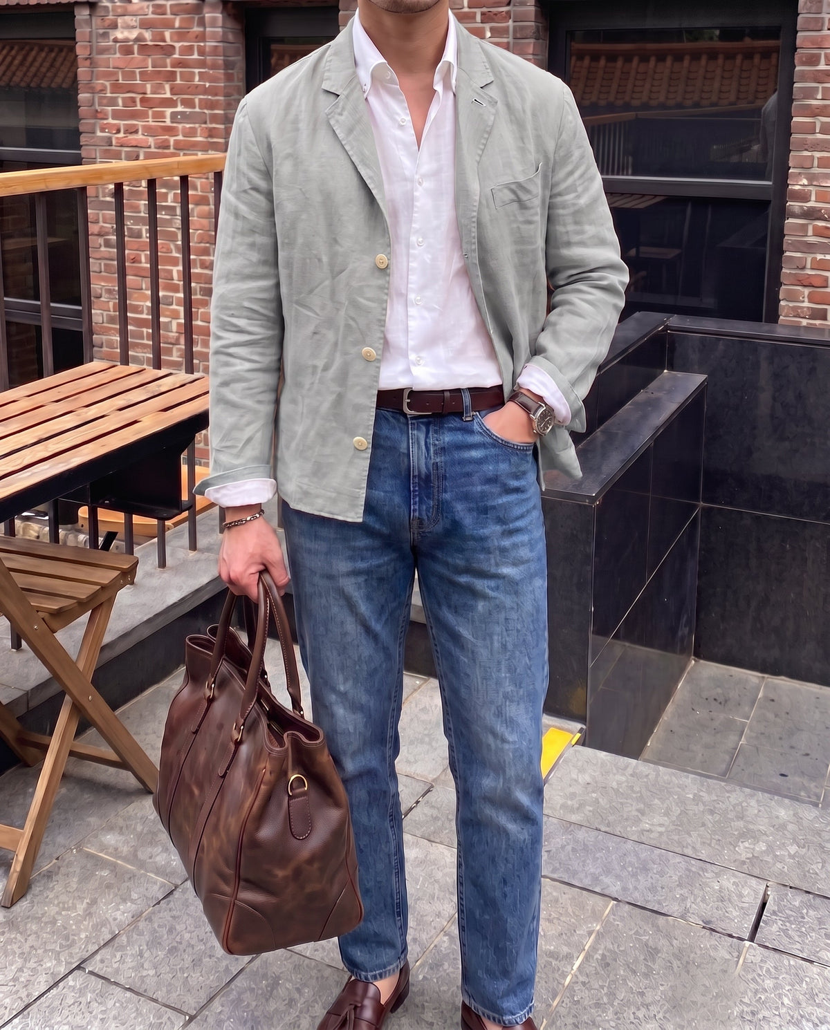 Men's Lightweight Linen Blazer