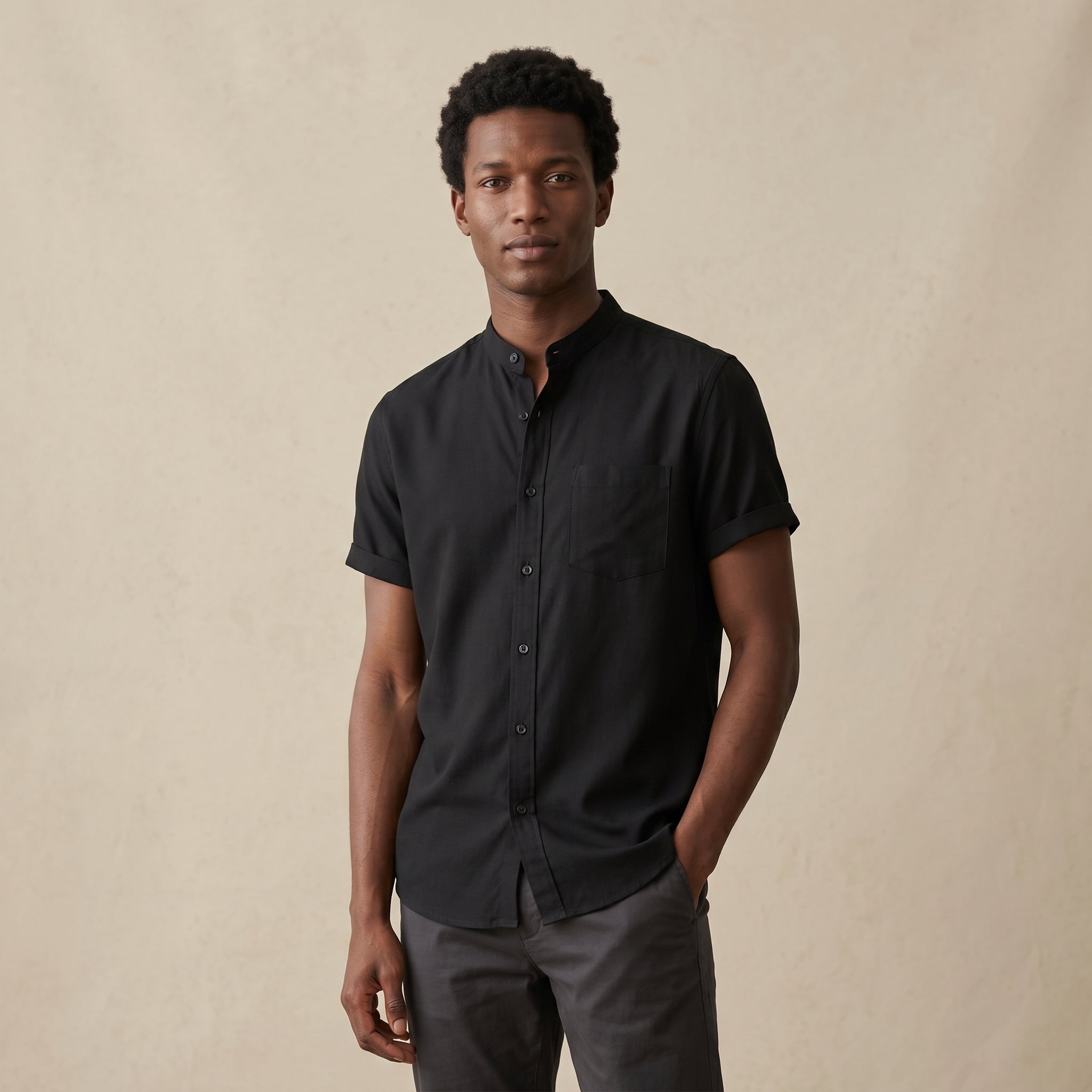 Men’s Button Down Linen Shirt-Azzella London