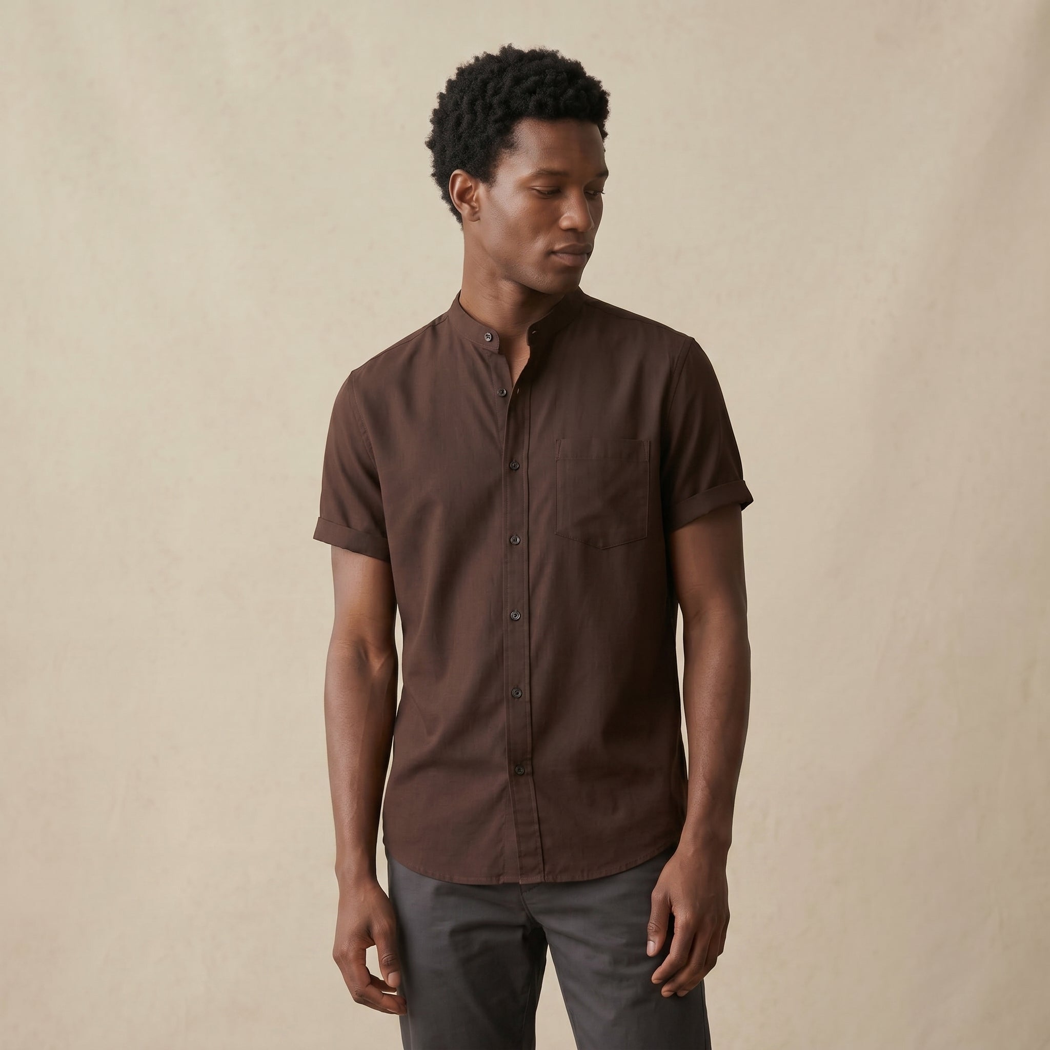 Men’s Button Down Linen Shirt-Azzella London