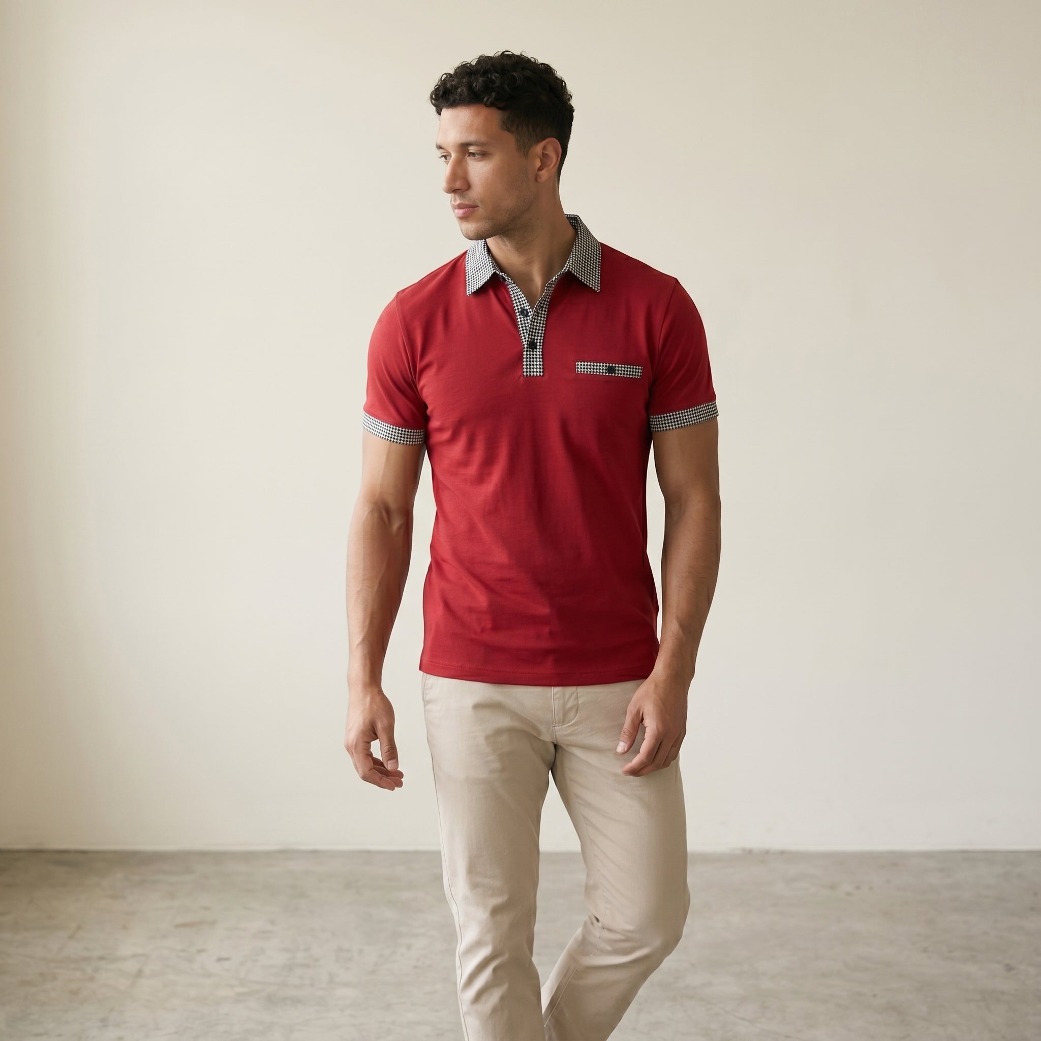 Men's Button-Up Polo Shirt-Azzella London