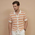 Men’s Crochet Knit Polo Shirt-Azzella London