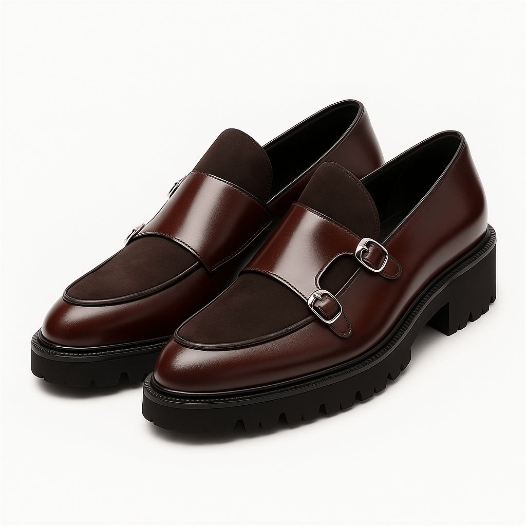 Men's Double Monk Strap Dress Shoes-Azzella London
