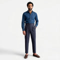 Men's High-Waist Straight-Leg Trousers-Azzella London