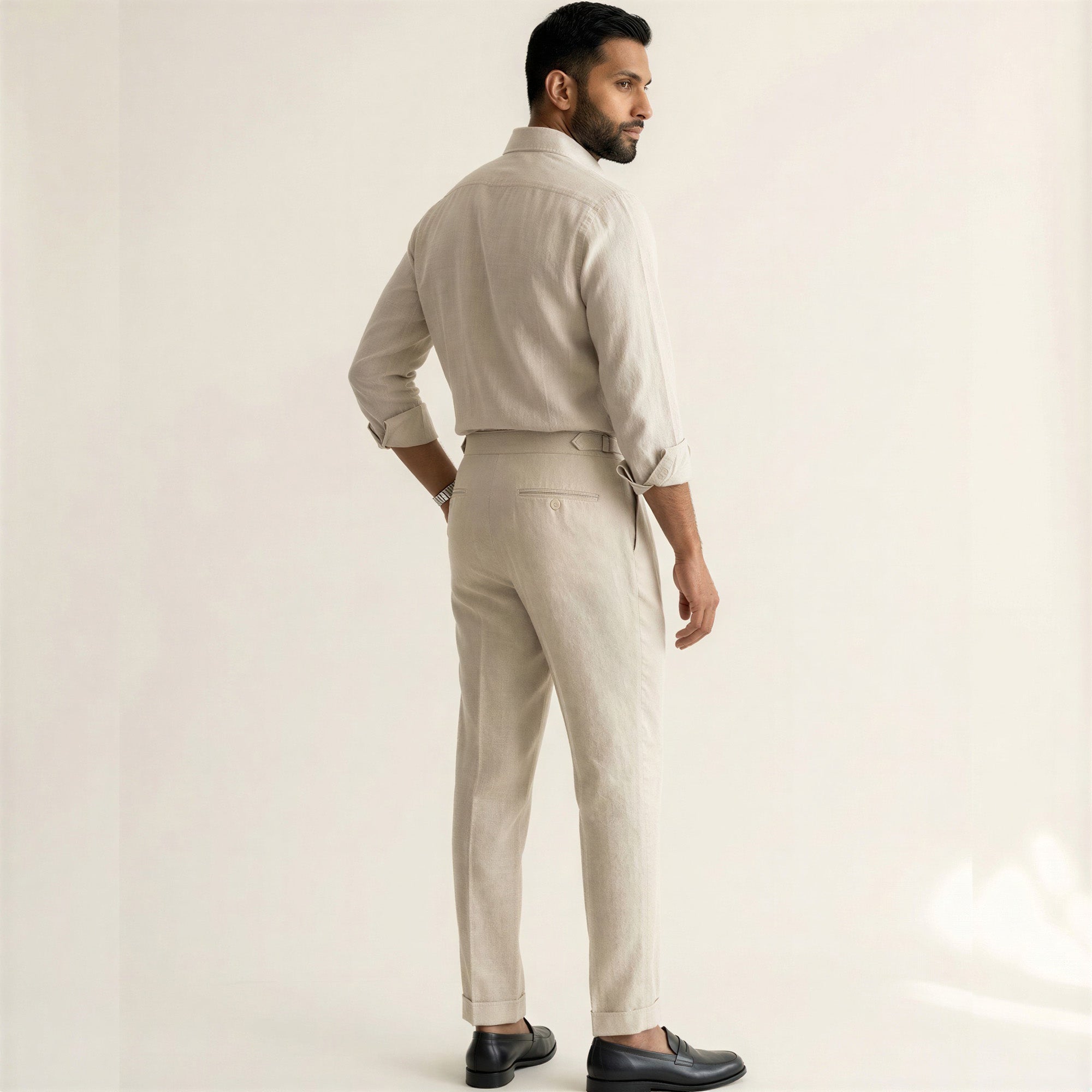 Men's High-Waist Trousers-Azzella London