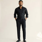 Men's High-Waist Trousers-Azzella London