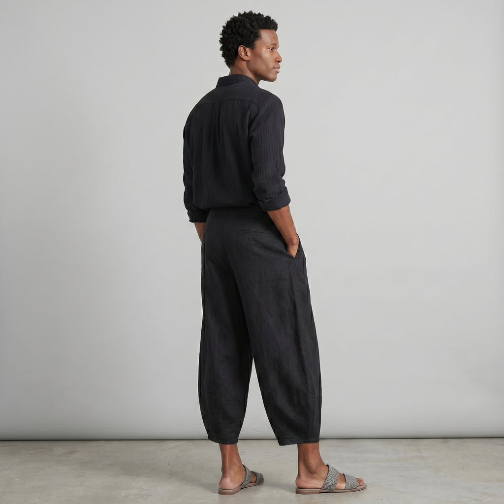 Men's Linen Leisure Trousers-Azzella London