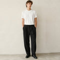 Men's Pleated Straight-Leg Trousers-Azzella London