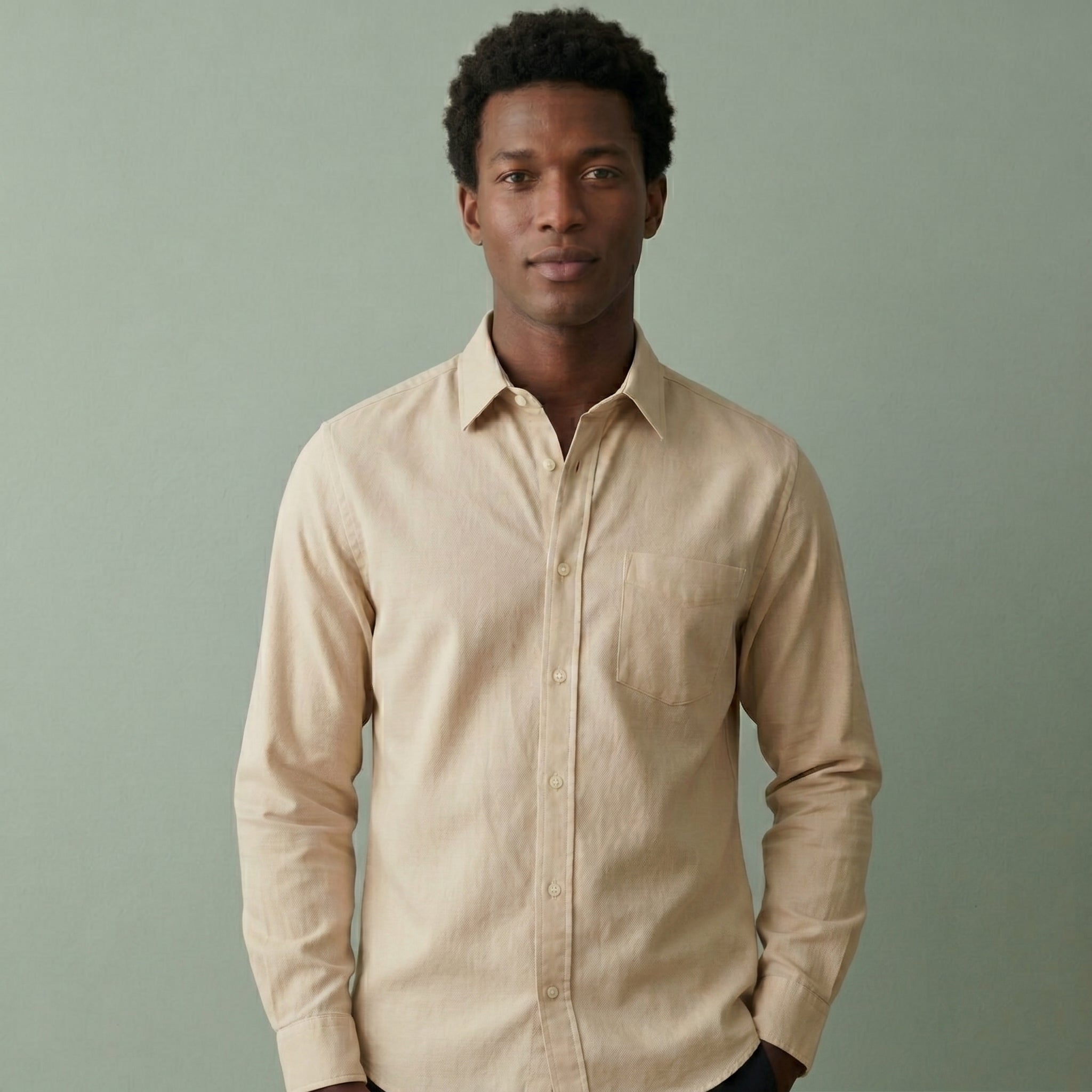 Men's Regular Fit Long-Sleeve Shirt-Azzella London