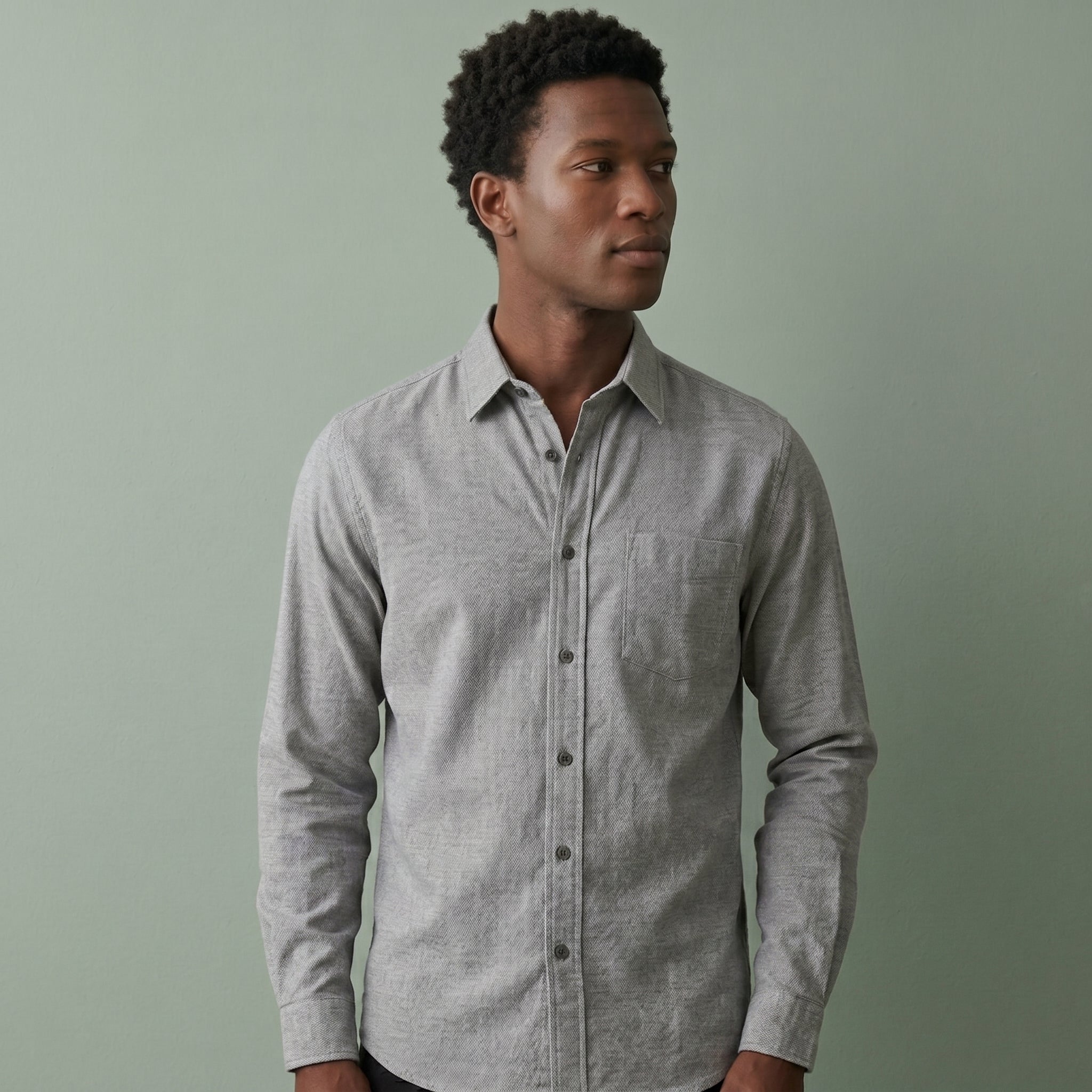 Men's Regular Fit Long-Sleeve Shirt-Azzella London