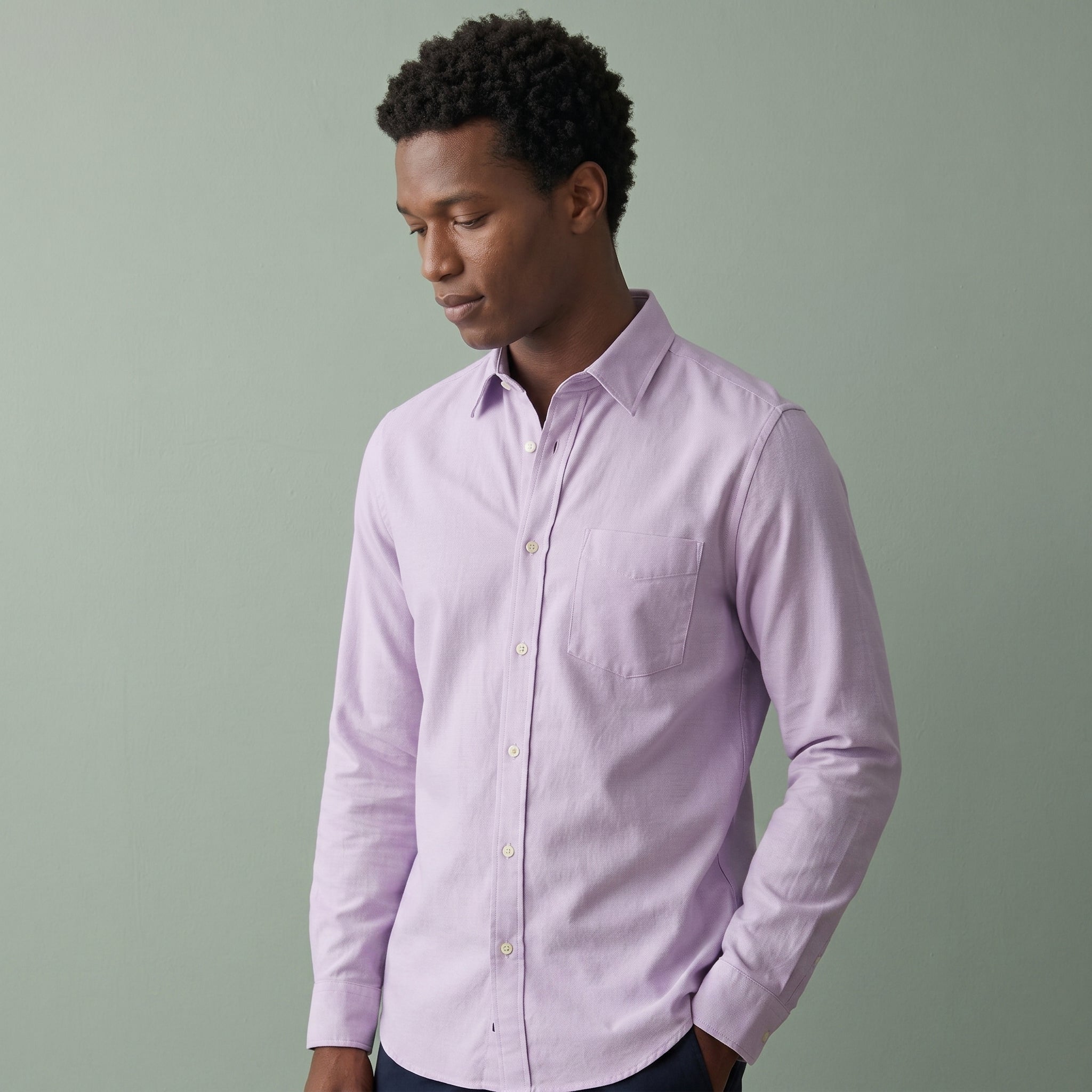 Men's Regular Fit Long-Sleeve Shirt-Azzella London