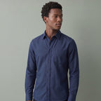 Men's Regular Fit Long-Sleeve Shirt-Azzella London
