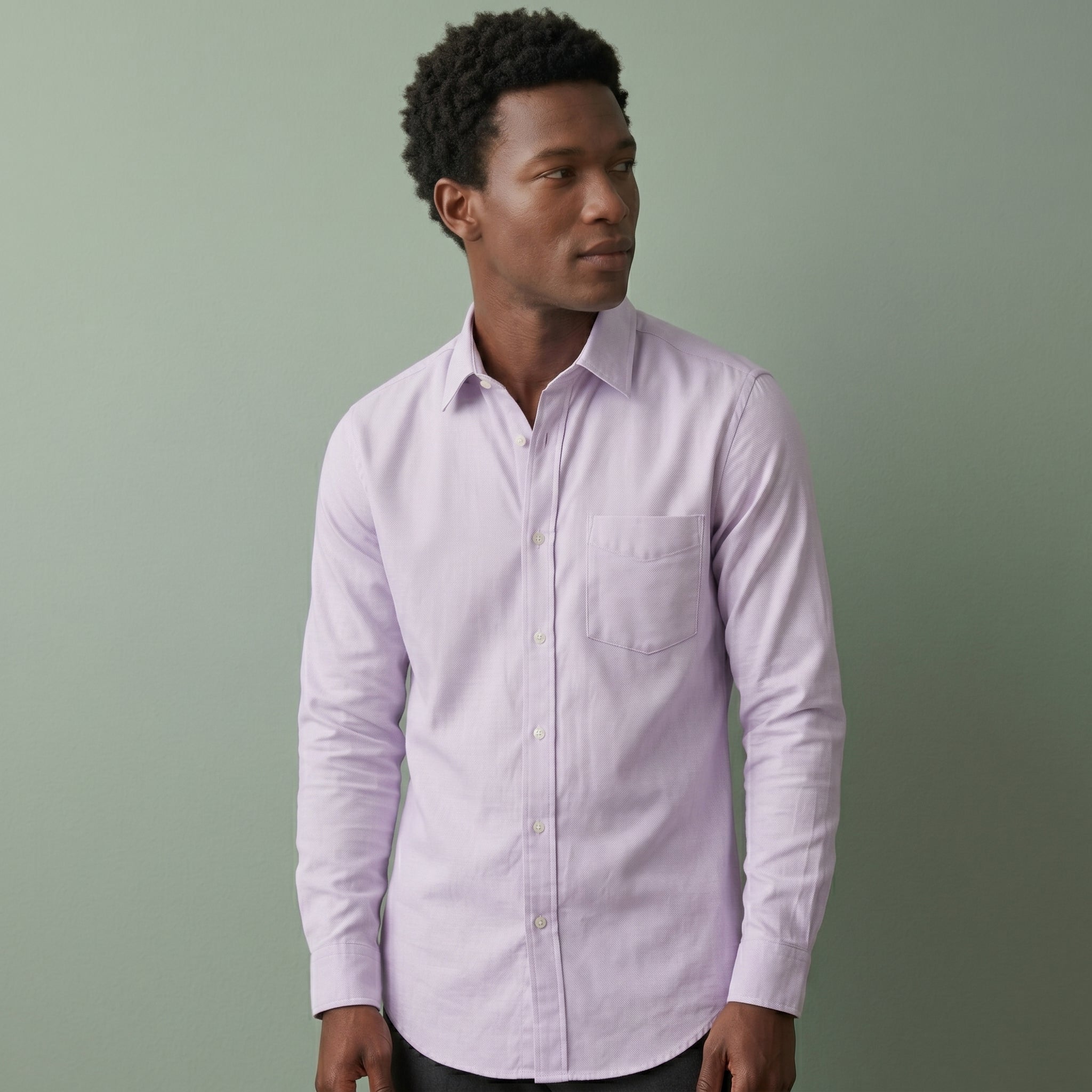 Men's Regular Fit Long-Sleeve Shirt-Azzella London
