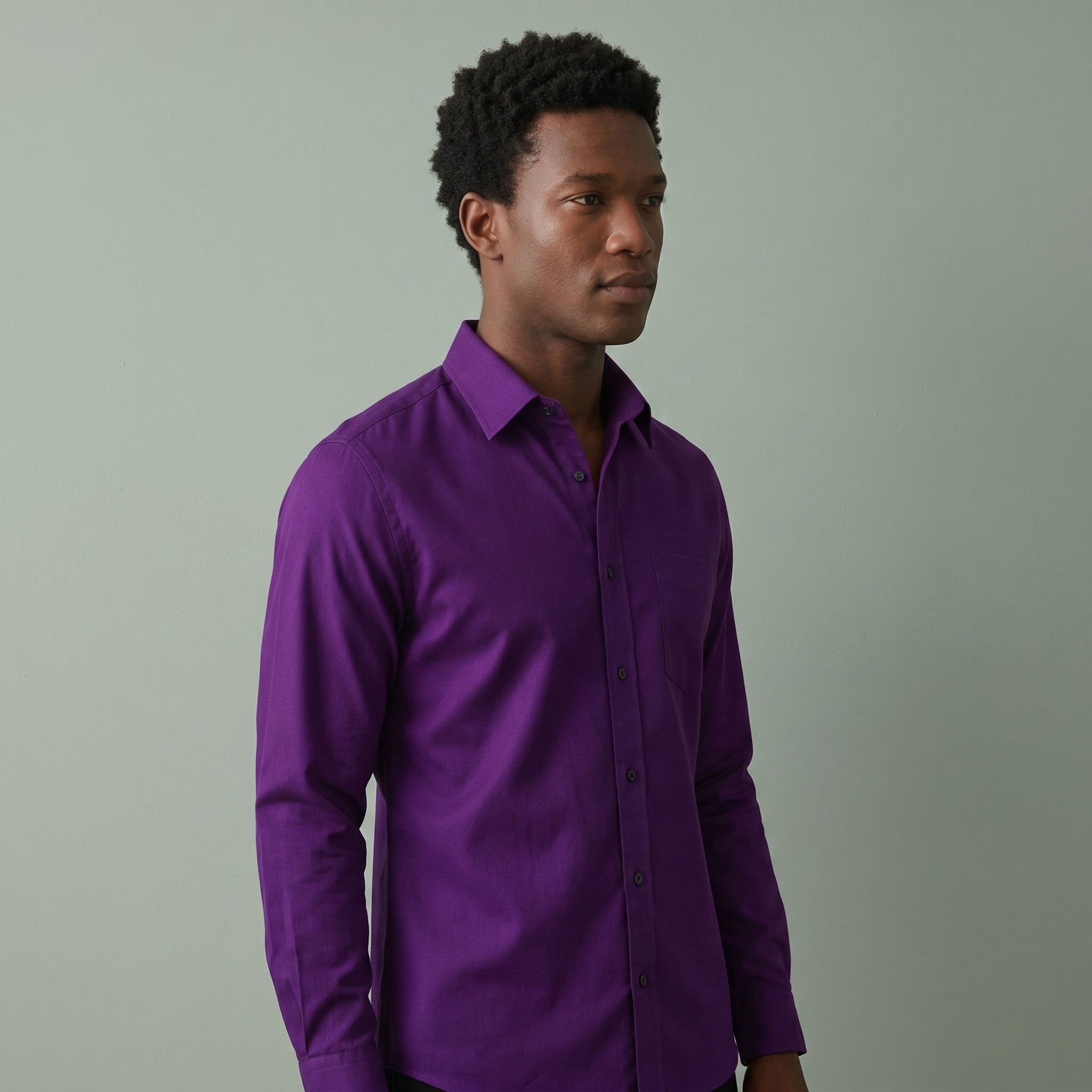 Men's Regular Fit Long-Sleeve Shirt-Azzella London