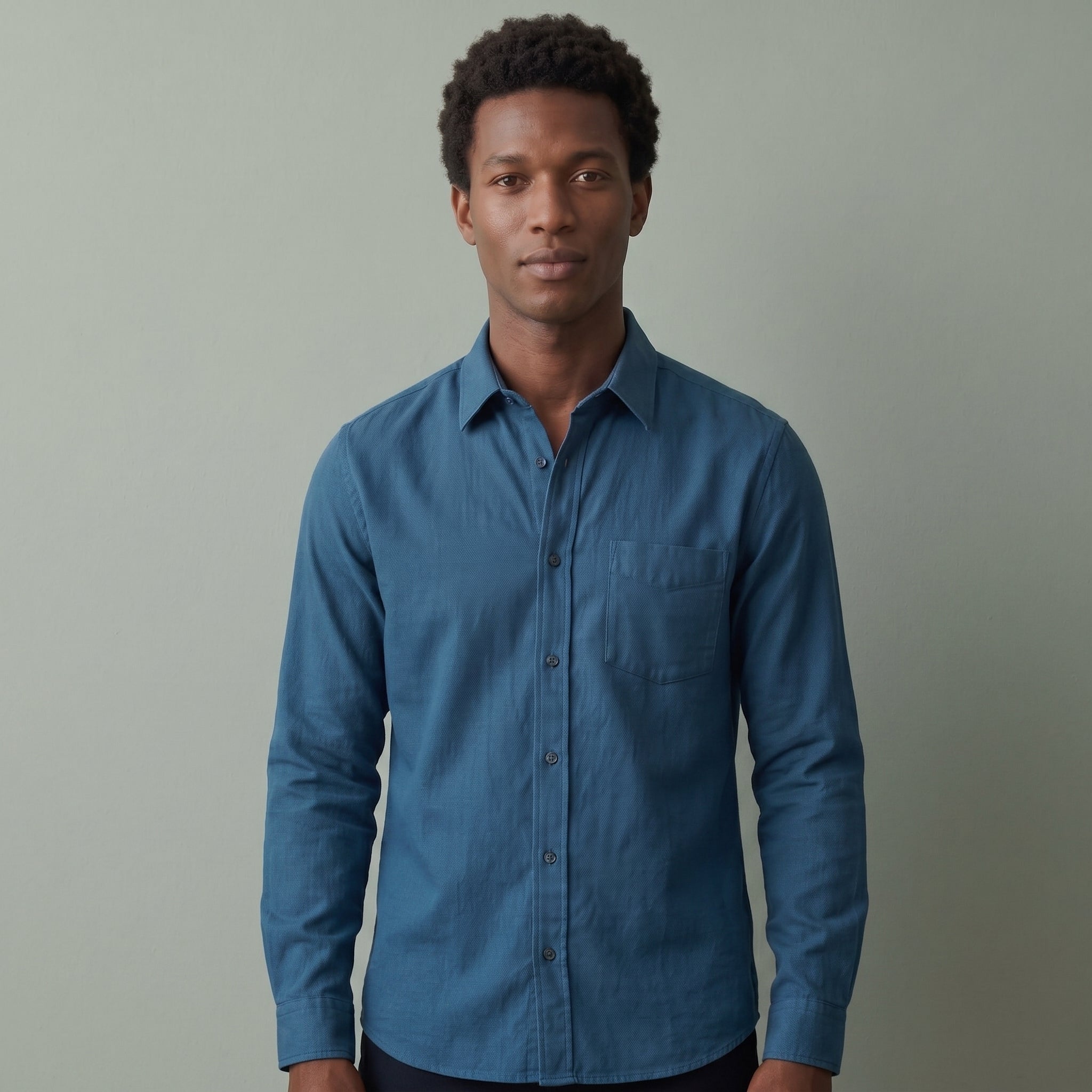 Men's Regular Fit Long-Sleeve Shirt-Azzella London