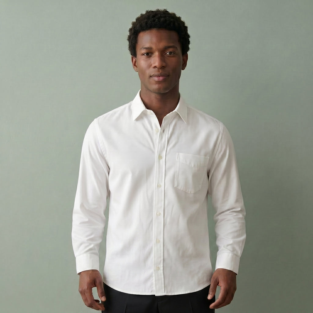 Men's Regular Fit Long-Sleeve Shirt-Azzella London