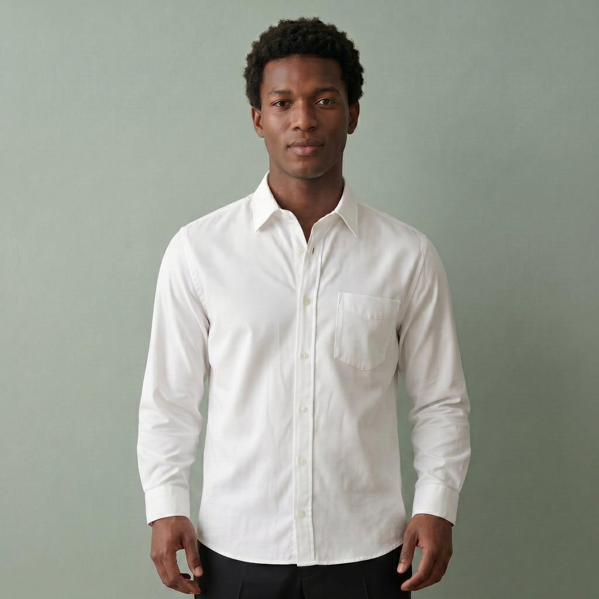 Men's Regular Fit Long-Sleeve Shirt-Azzella London