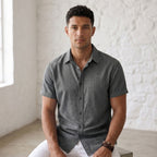 Men's Short-Sleeve Shirt-Azzella London
