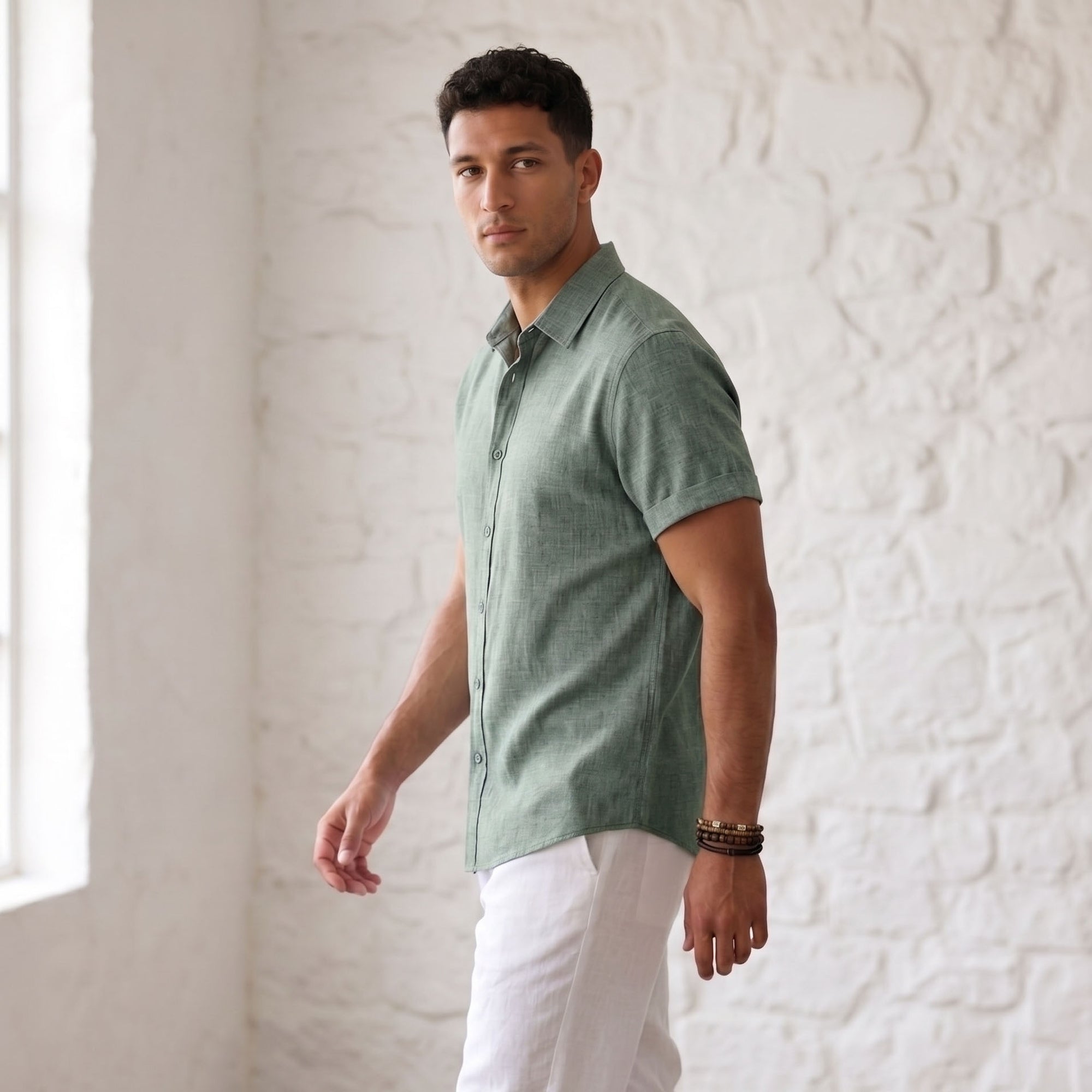Men's Short-Sleeve Shirt-Azzella London