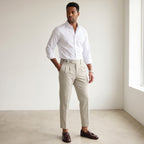 Men's Slim-Fit Classic Trousers-Azzella London
