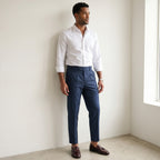 Men's Slim-Fit Classic Trousers-Azzella London