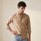 Men's Solid Long-Sleeve Shirt-Azzella London
