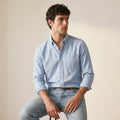 Men's Solid Long-Sleeve Shirt-Azzella London