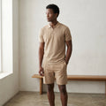 Men's Zip-Up Polo and Shorts Set-Azzella London