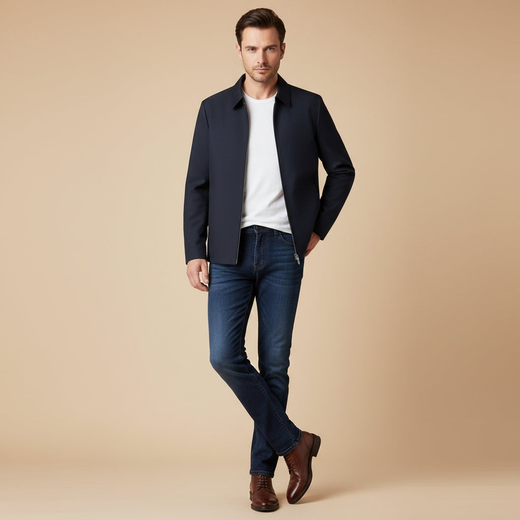 Men's Classic Collar Short Jacket