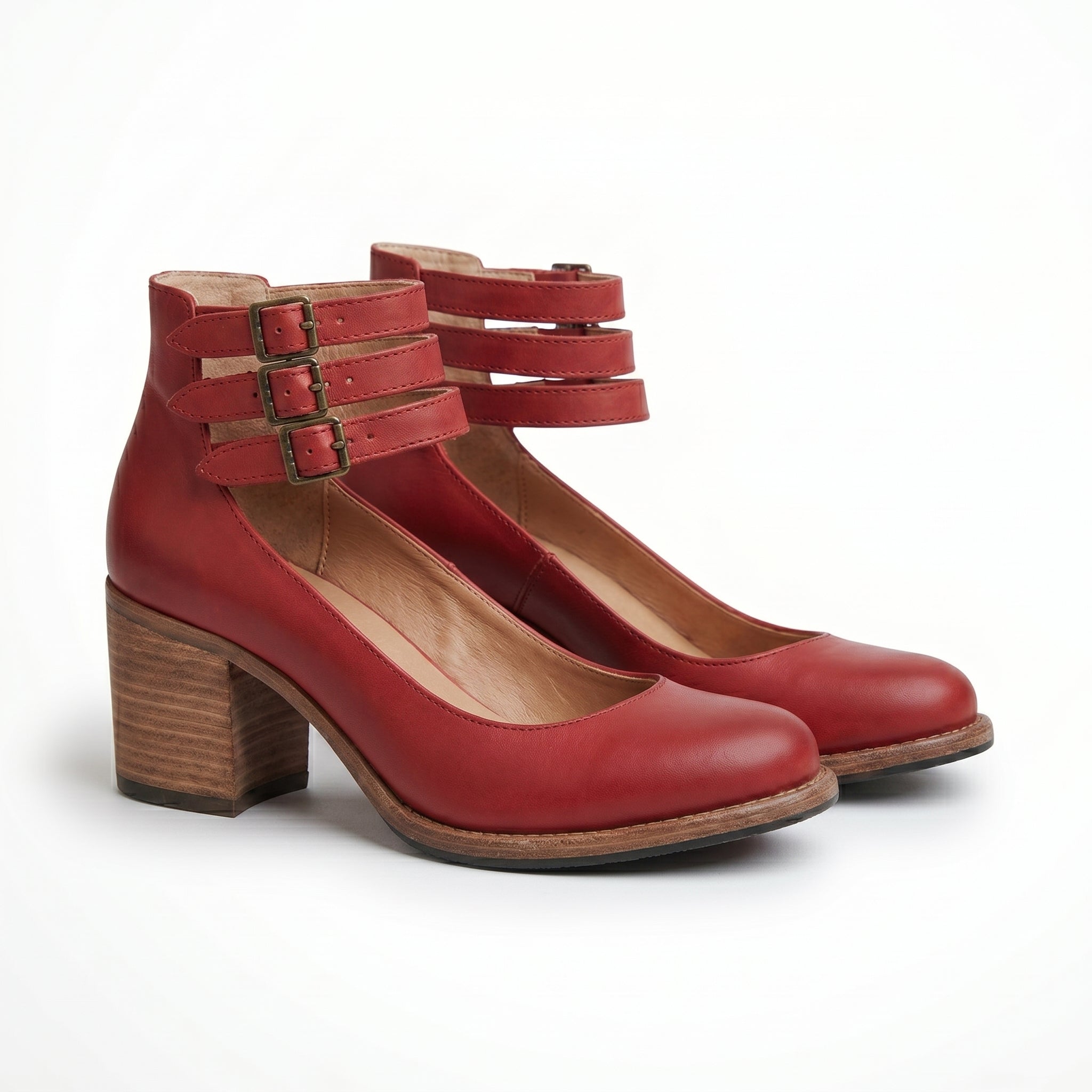 Women’s Ankle Strap Block Heel Boots