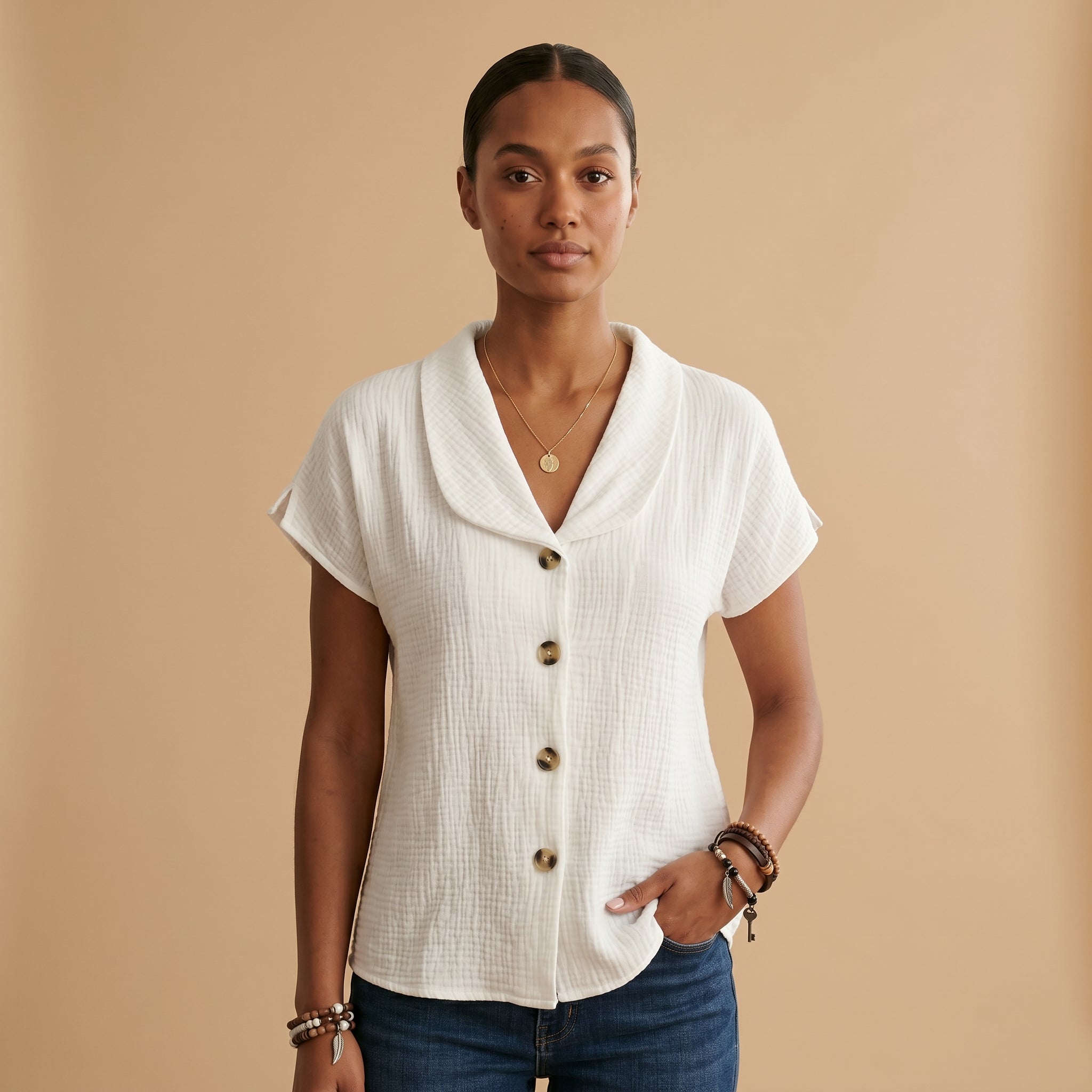 Women’s Button Detail Blouse