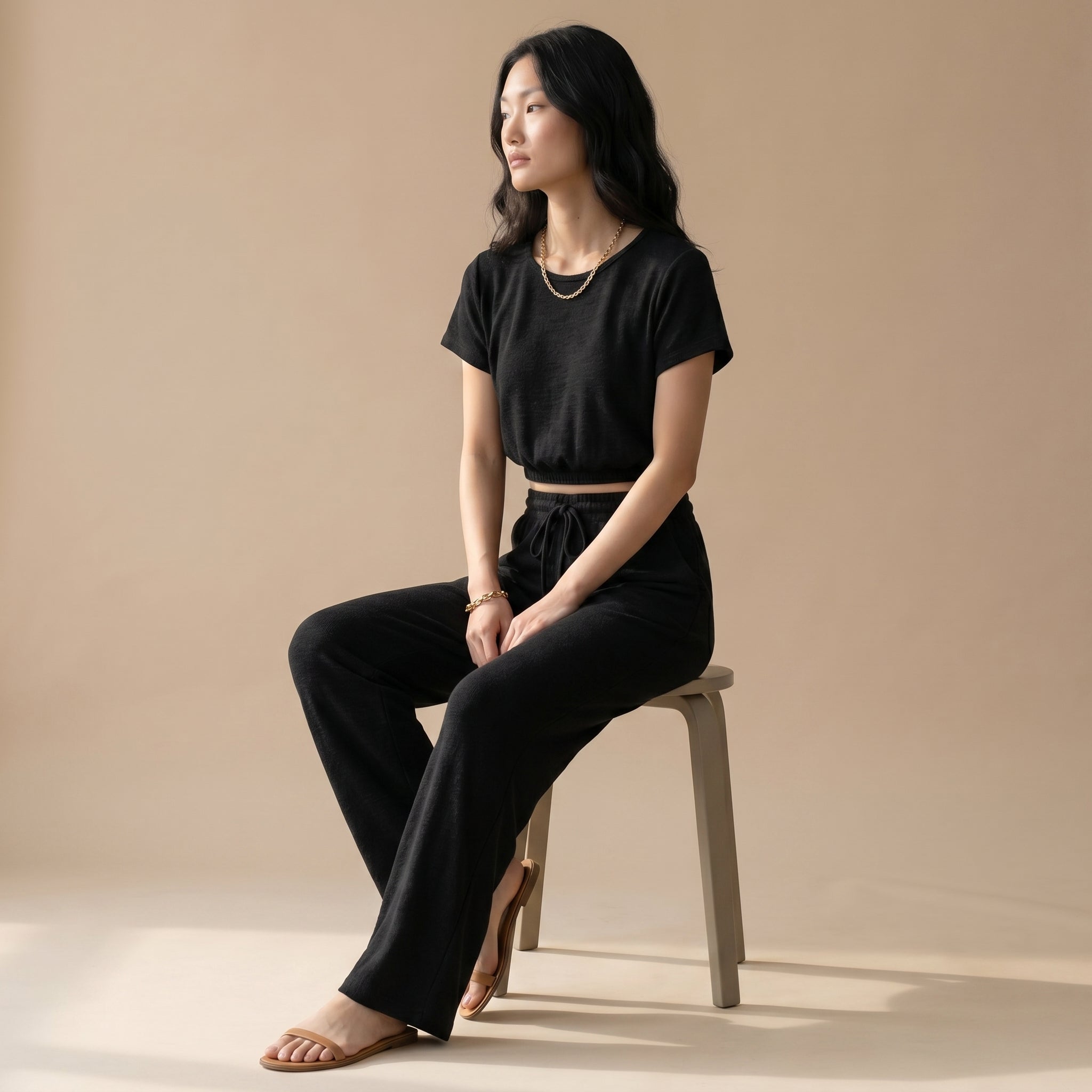 Women’s Wide Leg Top and Trousers Set